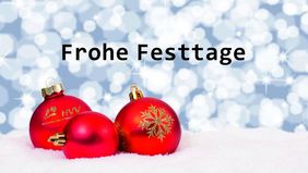 Frohe Weihnachten und guten Rutsch!