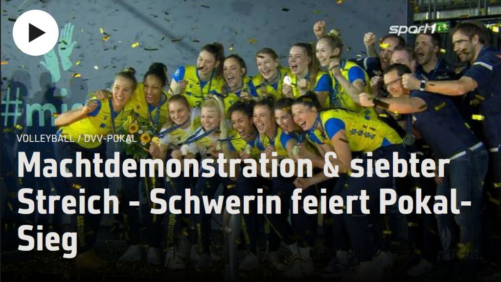Schwerin feiert Pokal-Sieg © Sport1